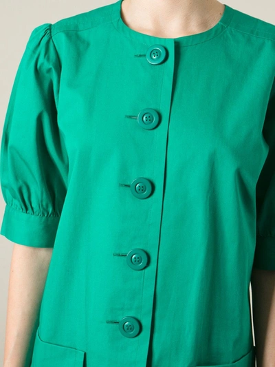 Pre-owned Saint Laurent Round Neck Dress In Green