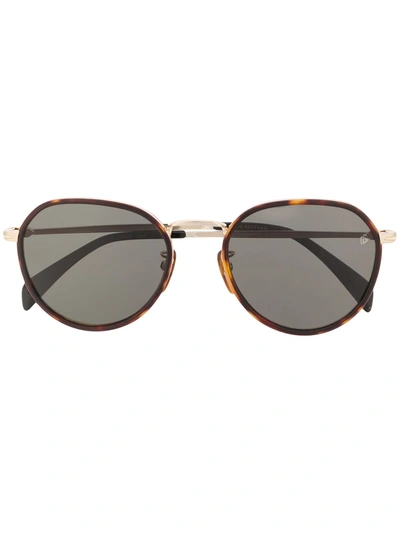 Shop David Beckham Eyewear 1010/g/s Round Frame Sunglasses In Brown