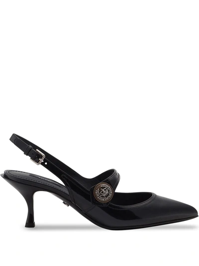 Shop Dolce & Gabbana Kitten-heel Slingback Pumps In Black