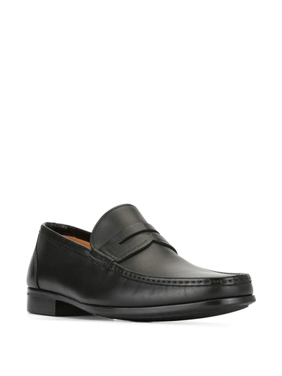 Shop Magnanni Classic Flat Loafers In Black