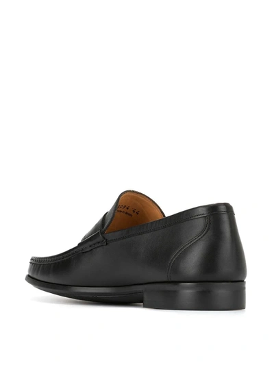 Shop Magnanni Classic Flat Loafers In Black