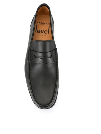Magnanni Classic Flat Loafers In Black