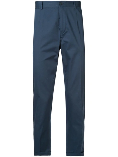Shop Dolce & Gabbana Cropped Tailored Trousers In Blue