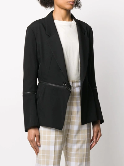 Shop Yohji Yamamoto Deep V-neck Blazer In Black