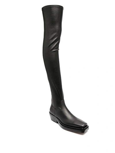 Shop Bottega Veneta Over-the-knee Bv Lean Boots In Black