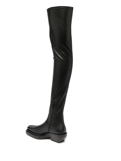 Shop Bottega Veneta Over-the-knee Bv Lean Boots In Black