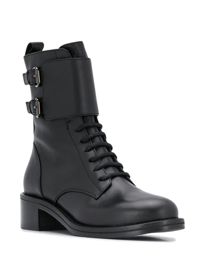 Le Silla Jessi Lace-up Leather Boots In Black