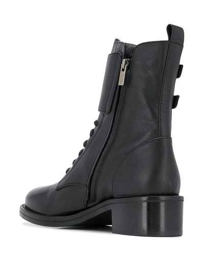 Le Silla Jessi Lace-up Leather Boots In Black