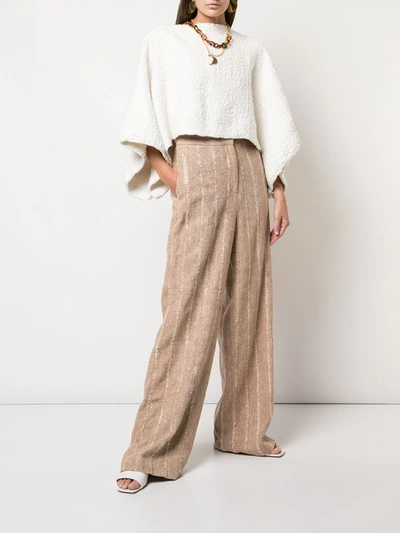 Voz Raw Wide Trousers In Brown