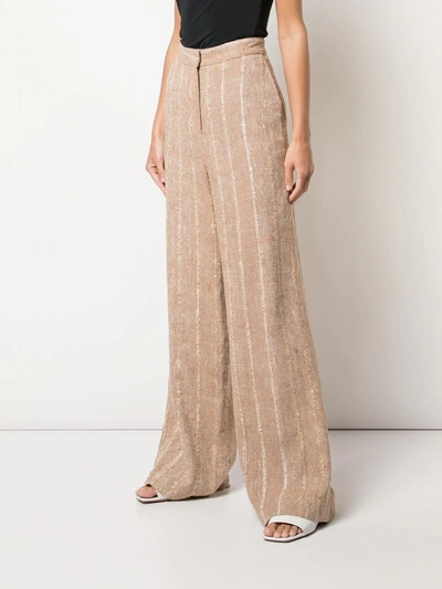 Voz Raw Wide Trousers In Brown