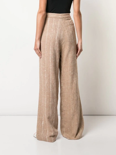 Voz Raw Wide Trousers In Brown