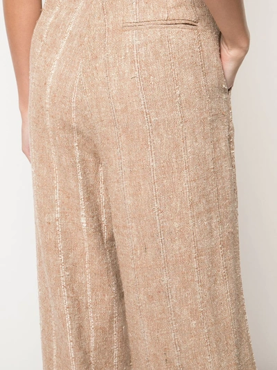 Voz Raw Wide Trousers In Brown