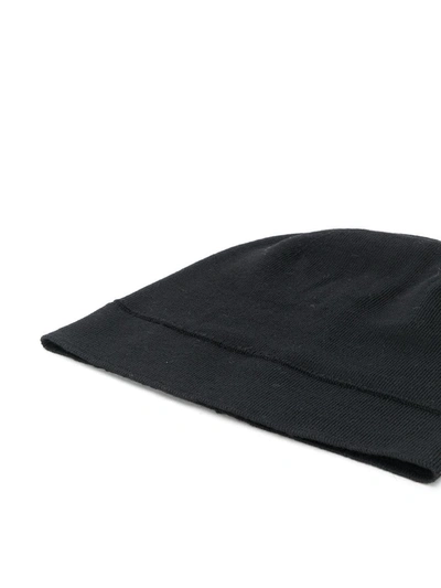 Shop Versace Medusa Motif Knitted Beanie In Black