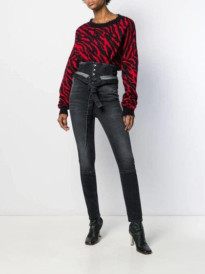Ben Taverniti Unravel Project Unravel Corset Skinny Jeans In Black