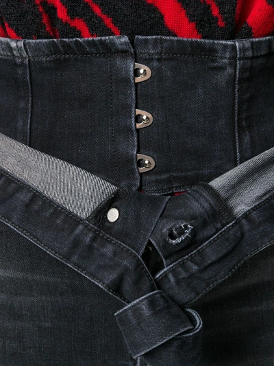 Ben Taverniti Unravel Project Unravel Corset Skinny Jeans In Black