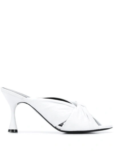 Shop Balenciaga Drapy 80mm Sandals In White
