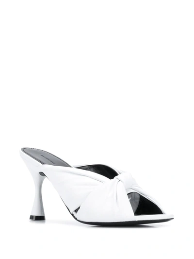 Shop Balenciaga Drapy 80mm Sandals In White