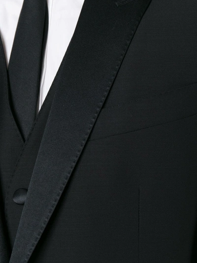 Shop Dolce & Gabbana Three-piece Dinner Suit In Black
