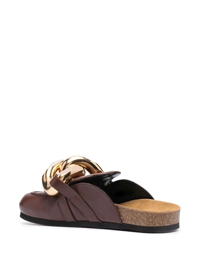 Shop Jw Anderson Chain Loafer Mules In Brown