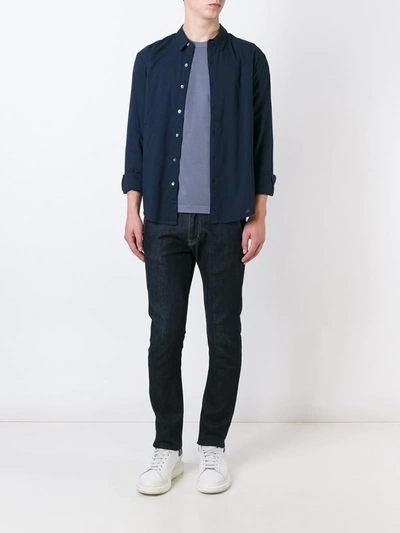 Shop James Perse Classic Shirt In Blue