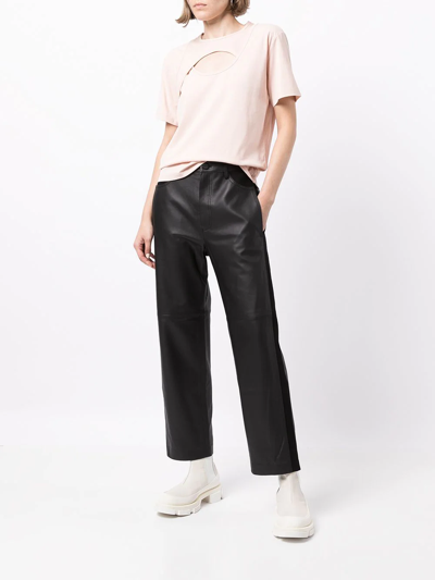 Shop Dion Lee Holster Cotton T-shirt In Pink