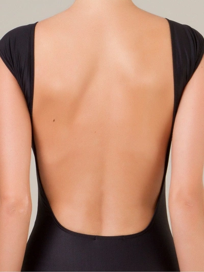 Brigitte Open Back Bodysuit In Black