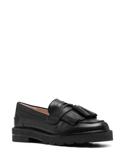 Shop Stuart Weitzman Mila Tassel Loafers In Black