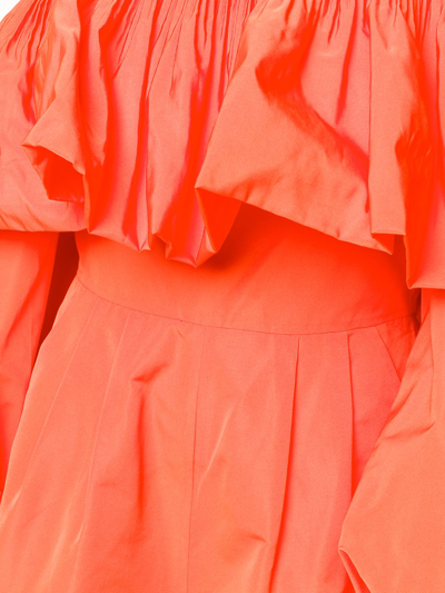 Shop Valentino Bow Detail Playsuit In Orange