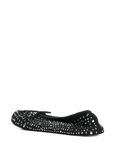 Shop N•peal Jewelled Slippers In Black