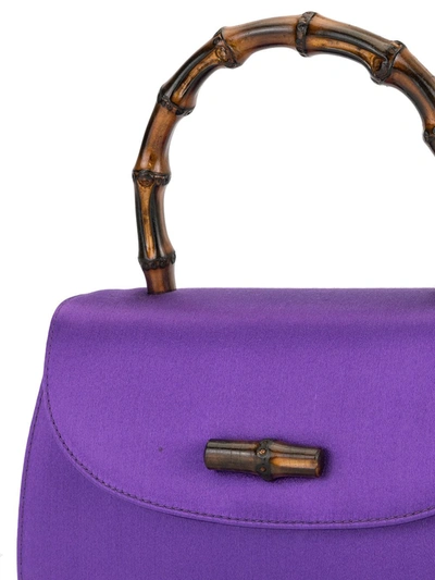 Pre-owned Gucci 1990s Mini Bamboo Shoulder Bag In Purple