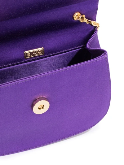 Pre-owned Gucci 1990s Mini Bamboo Shoulder Bag In Purple