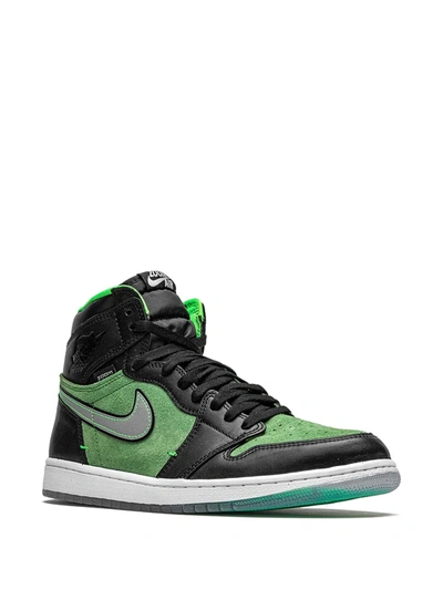 Shop Jordan Air  1 Retro High Zoom "zen Green" Sneakers In Black