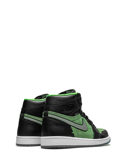 Shop Jordan Air  1 Retro High Zoom "zen Green" Sneakers In Black