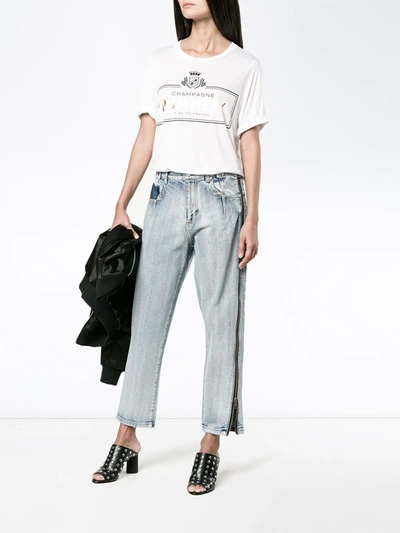 Shop 3.1 Phillip Lim / フィリップ リム High-waisted Cropped Jeans In Blue