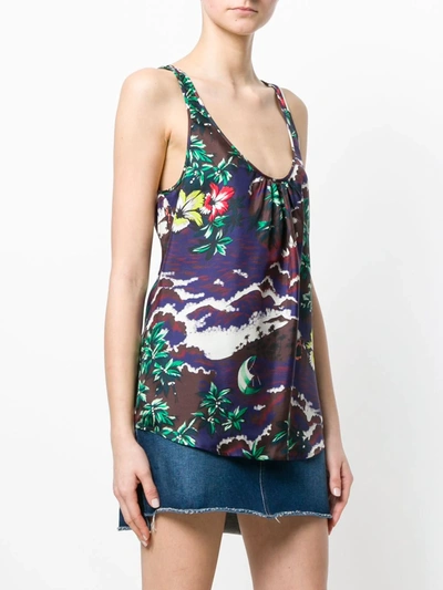 Shop Dsquared2 Aloha Print Tank Top In Multicolour