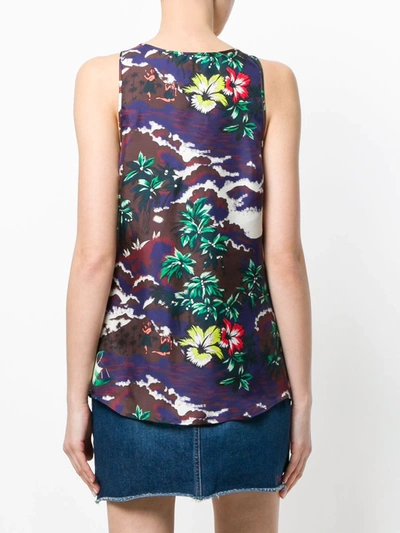 Shop Dsquared2 Aloha Print Tank Top In Multicolour