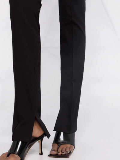 Shop Helmut Lang Panel Waist-strap Skinny Trousers In Black