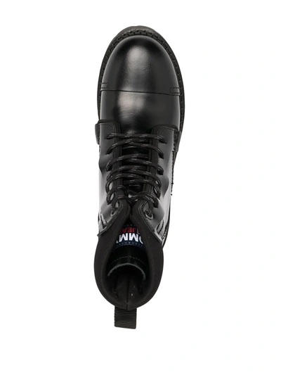 Tommy Jeans Lace-up Ankle Boots In Black