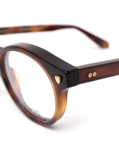 Shop Epos Talo Round-frame Glasses In Brown