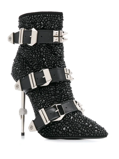 CRYSTAL BUCKLED BOOTS