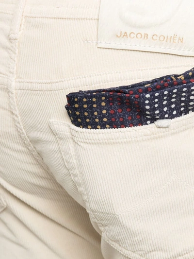 Shop Jacob Cohen Low-rise Straight Leg Trousers In Neutrals