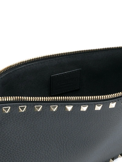 Valentino Garavani Rockstud-embellished Clutch Bag In Black