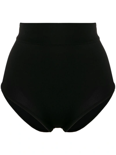 Shop Balmain High-waisted Briefs In Black