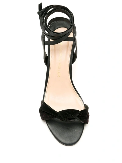 Shop Eva Glitter Heeled Sandals In Black
