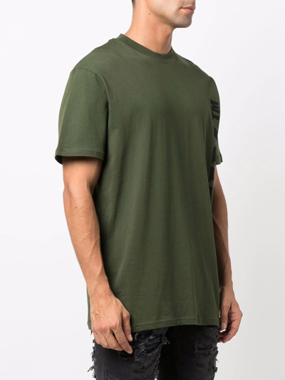 Shop Philipp Plein Skull-print Crewneck T-shirt In Green