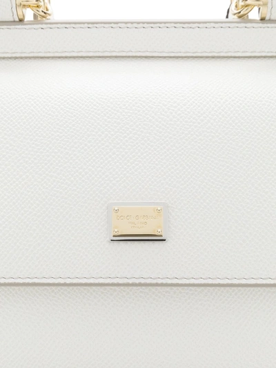 Shop Dolce & Gabbana Sicily Small Shoulder Bag In White