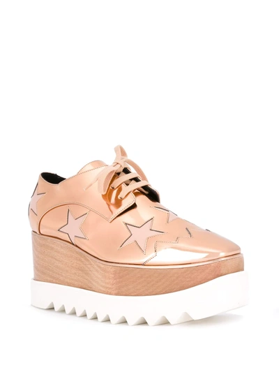 Shop Stella Mccartney Elyse Star Platform Shoes In Pink