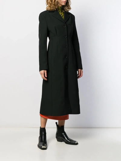 Shop Kwaidan Editions Single Breasted Coat In Black