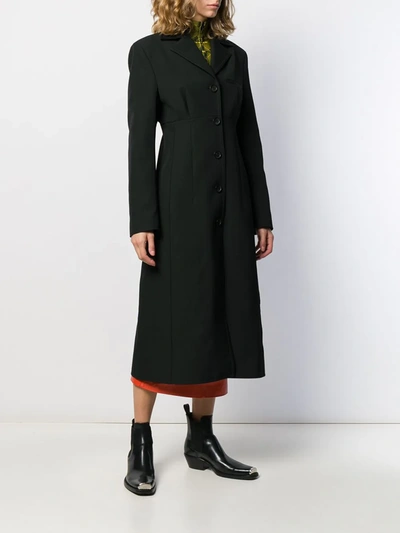 Kwaidan Editions Single-breasted Wool Coat In Black