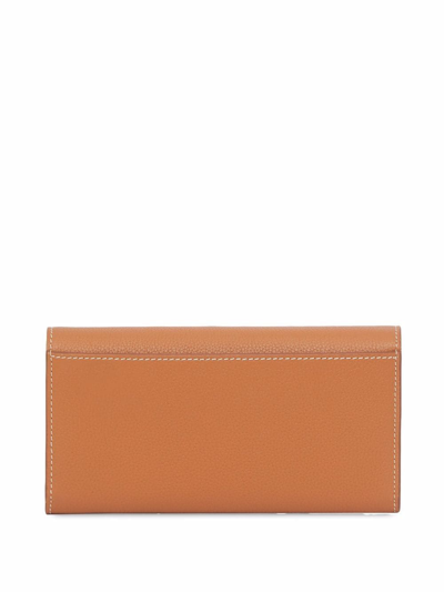 Shop Burberry Monogram-motif Continental Wallet In Brown